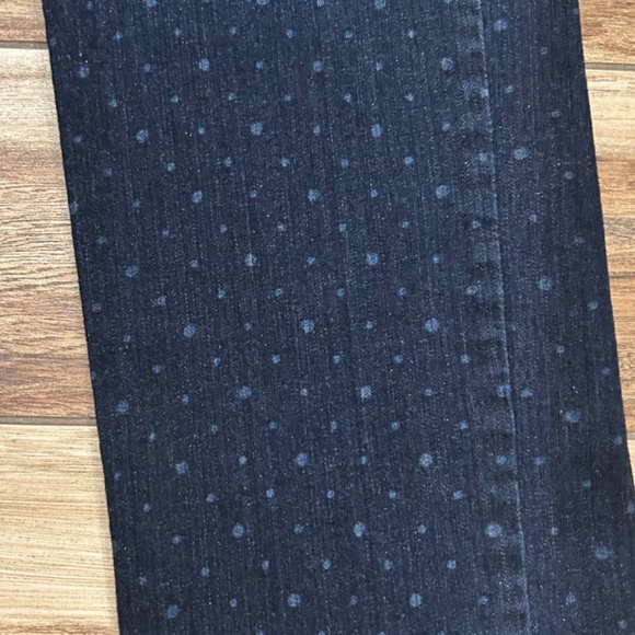 NYDJ Jeans Straight Leg Lift x Tuck Denim Tone on Tone Dots Size 16W Excellent - Picture 3 of 11